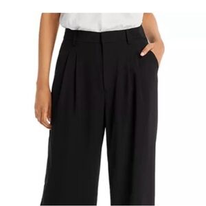 Wayf Black Wide Leg High-Waisted Pants